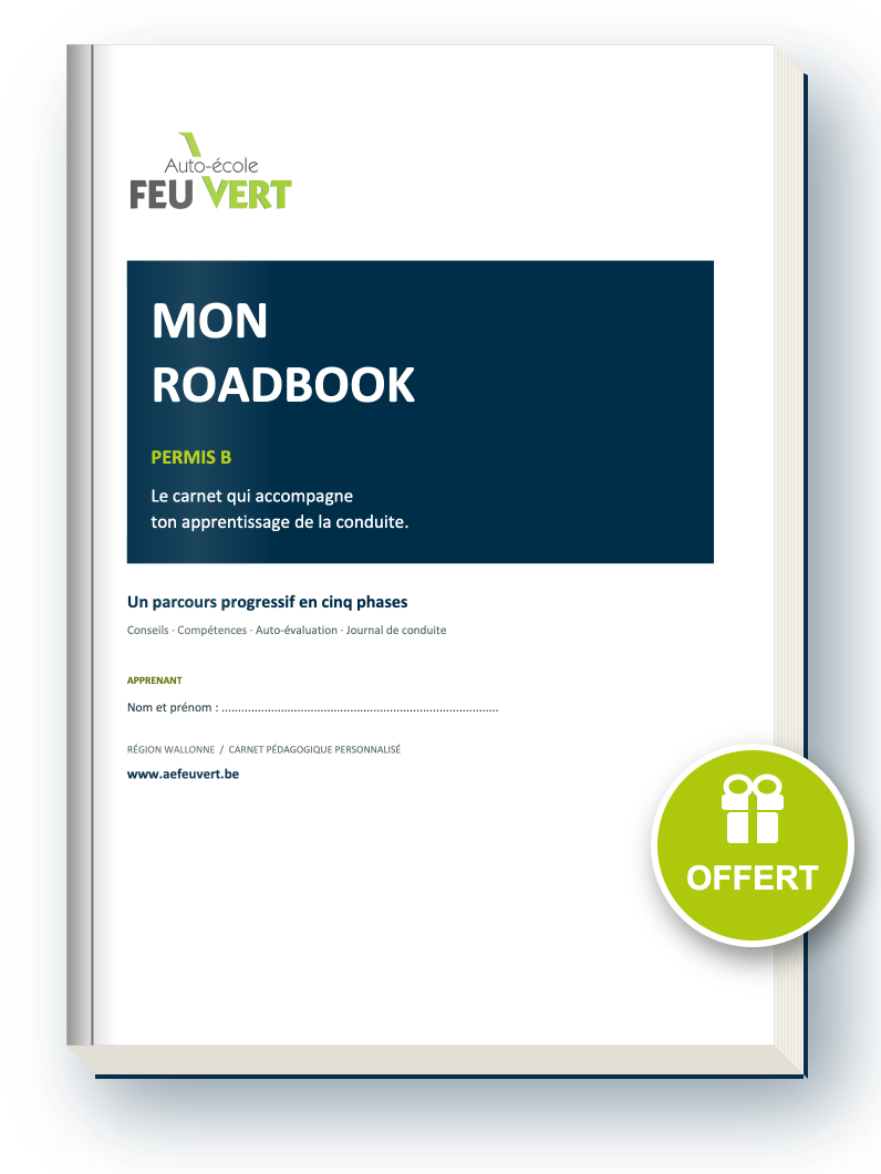 RoadBook Feu Vert Permis B offert avec l'inscription au rendez-vous pédagogique